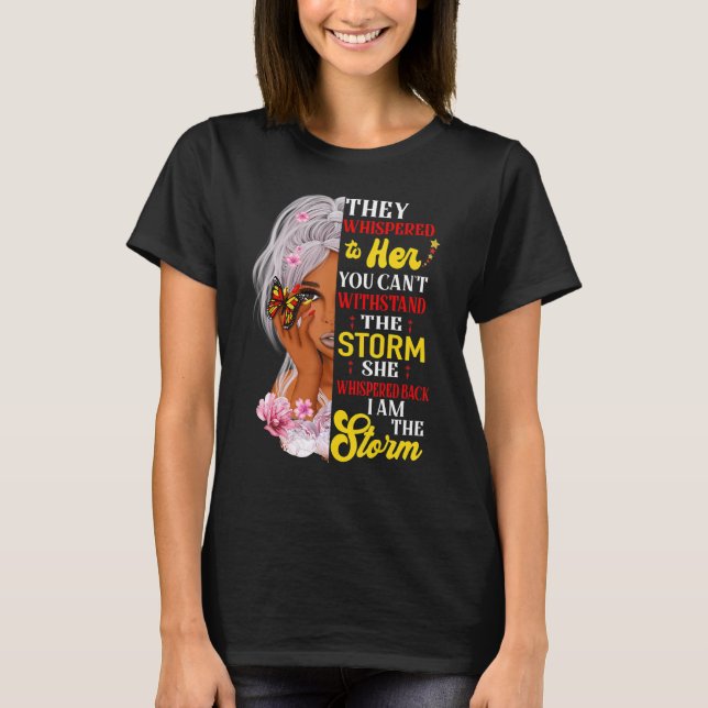 Black History Month Shirt African Woman Afro I Am  (Vorderseite)