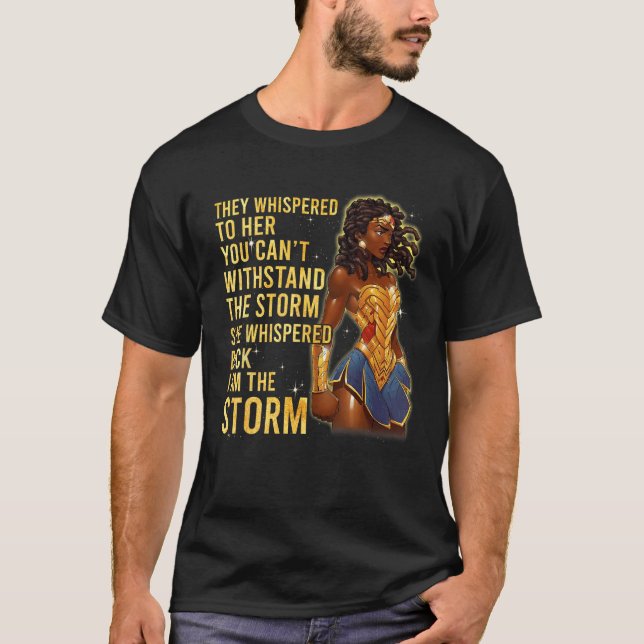 Black History Month Shirt African Woman Afro I Am  (Vorderseite)