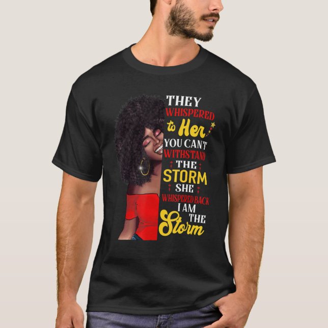 Black History Month Shirt African Woman Afro I Am  (Vorderseite)