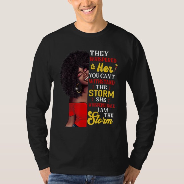 Black History Month Shirt African Woman Afro I Am  (Vorderseite)