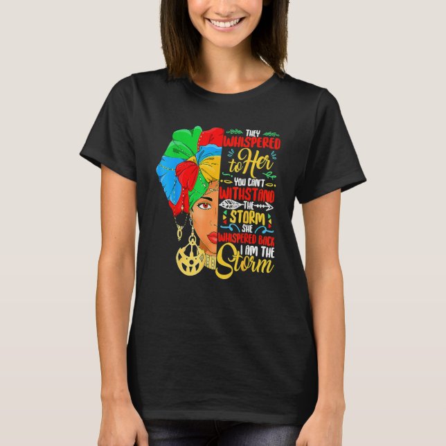 Black History Month Shirt African Woman Afro I Am  (Vorderseite)