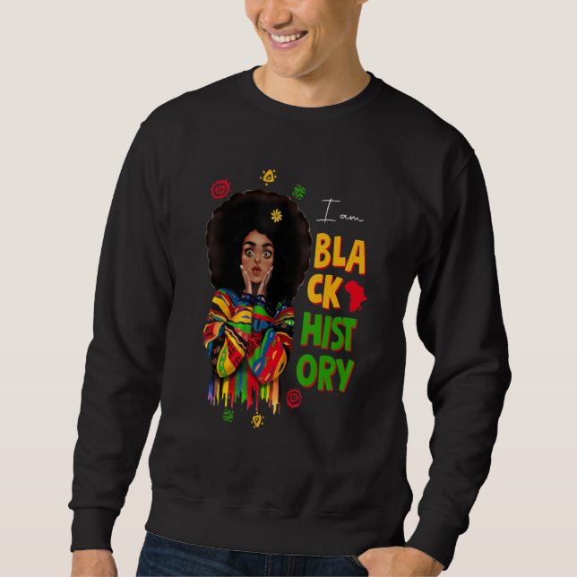 Black History Month Shirt Girls African Woman Afro (Vorderseite)