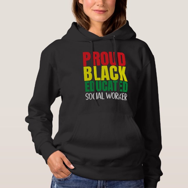 Black History Month Social Worker African Culture Hoodie (Vorderseite)