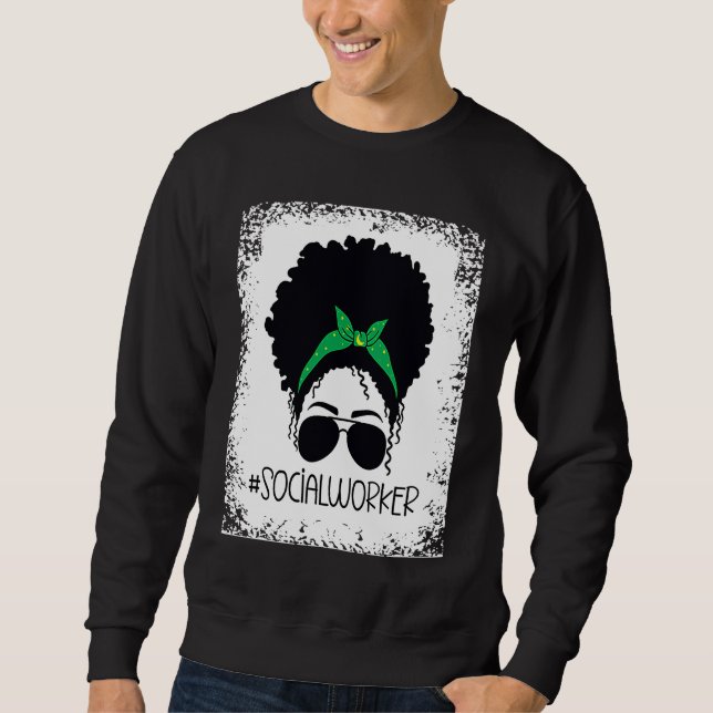 Black History Month Social Worker Black Education Sweatshirt (Vorderseite)