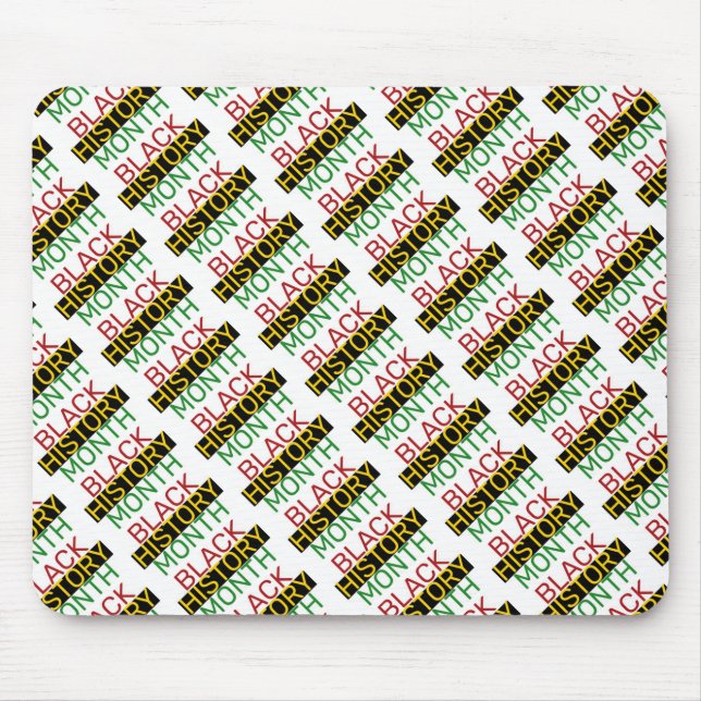 BLACK HISTORY MONTH Stilvolles BHM Mousepad (Vorne)