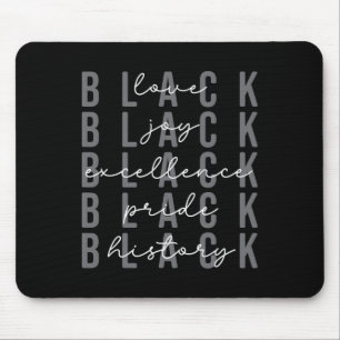 Black History Month stolzer afroamerikanischer Fei Mousepad