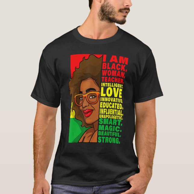 Black History Month Teacher Women African Teachers T-Shirt (Vorderseite)
