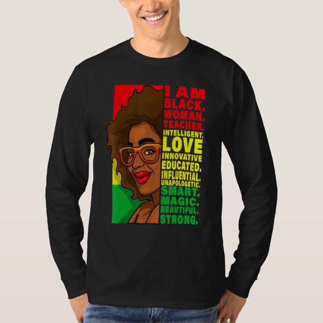 Black History Month Teacher Women African Teachers T-Shirt (Vorderseite)