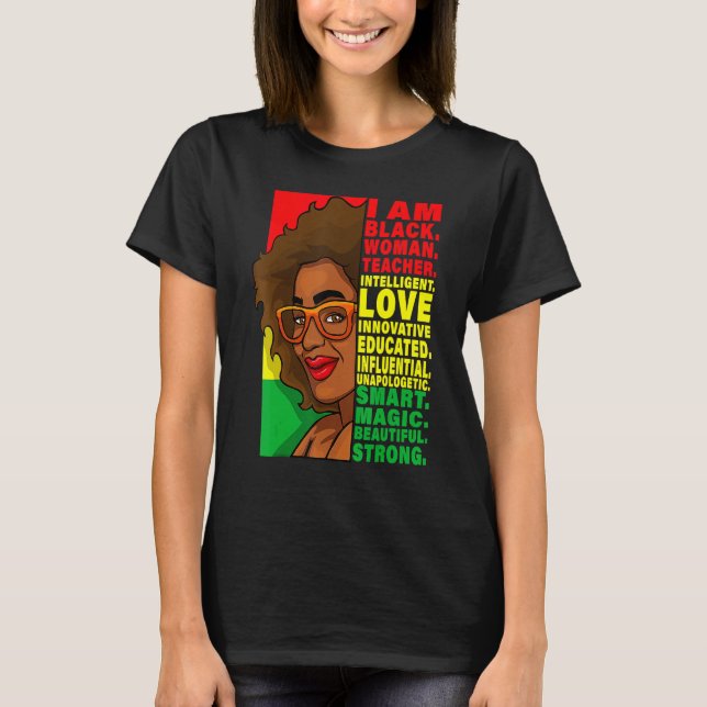 Black History Month Teacher Women African Teachers T-Shirt (Vorderseite)