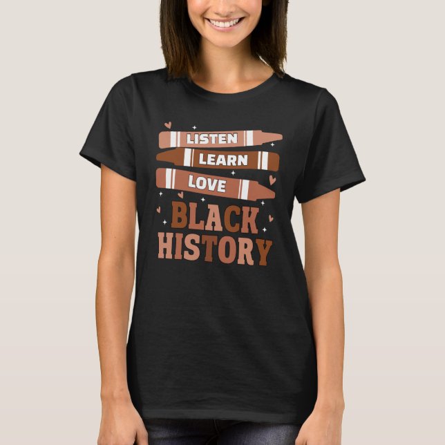 Black History Month Teachers Kids African Melanin  T-Shirt (Vorderseite)