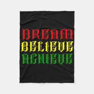Black History Month Traum Glauben Erreichen - Rot Fleecedecke