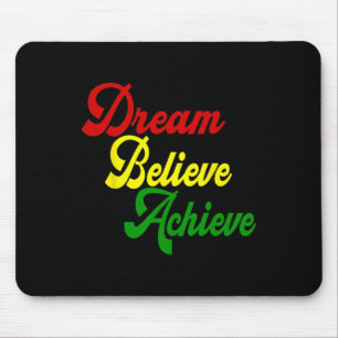 Black History Month Träume Glauben Erreichen - Rot Mousepad