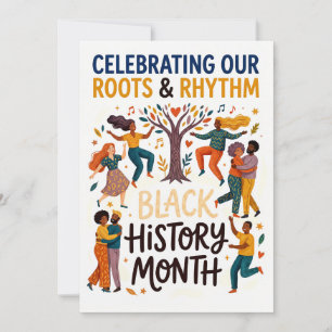 Black History Month - Unsere Wurzeln feiern Feiertagskarte