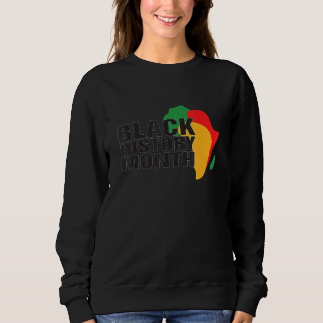 Black History Month Woman Melanin Afro Hair Black  Sweatshirt (Vorderseite)