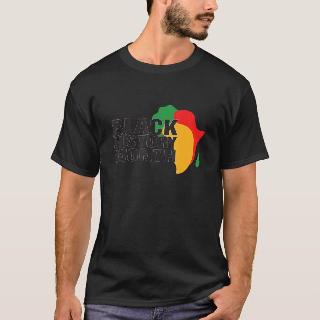 Black History Month Woman Melanin Afro Hair Black  T-Shirt (Vorderseite)