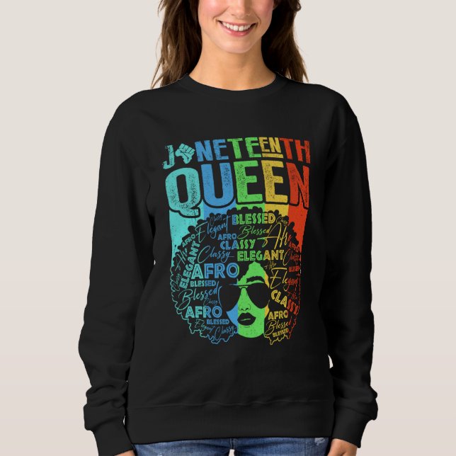 Black History Month Women Educated Strong Black Qu Sweatshirt (Vorderseite)