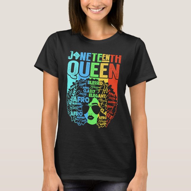 Black History Month Women Educated Strong Black Qu T-Shirt (Vorderseite)