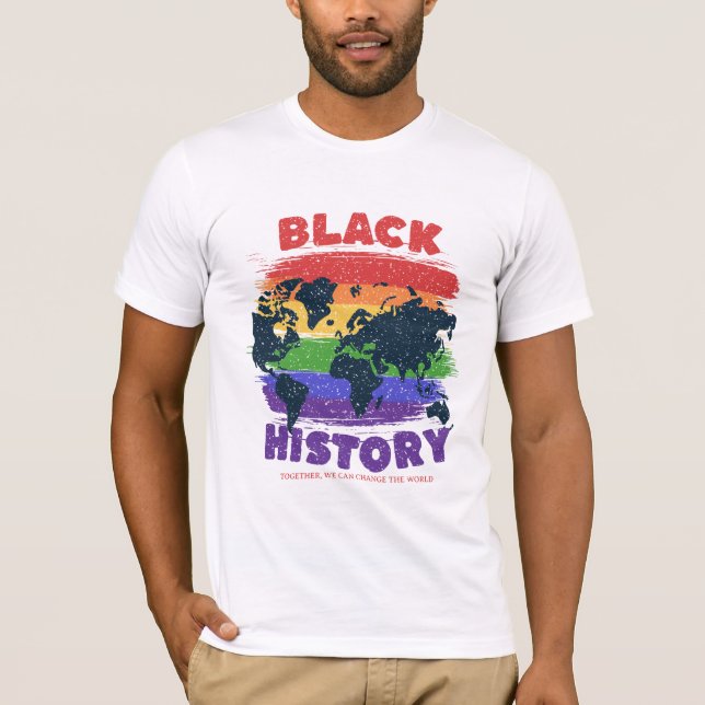 Black History Month , World Map for Families T-Shirt (Vorderseite)