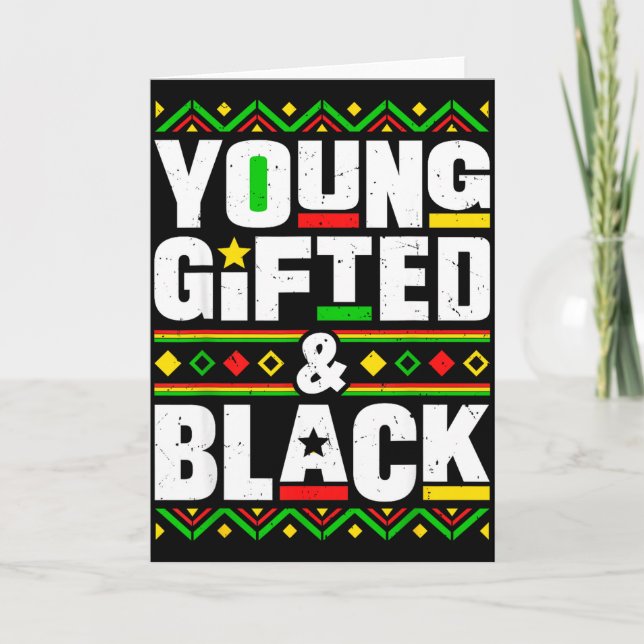 Black History Month Young Gifted And Black Männer  Karte (Vorderseite)