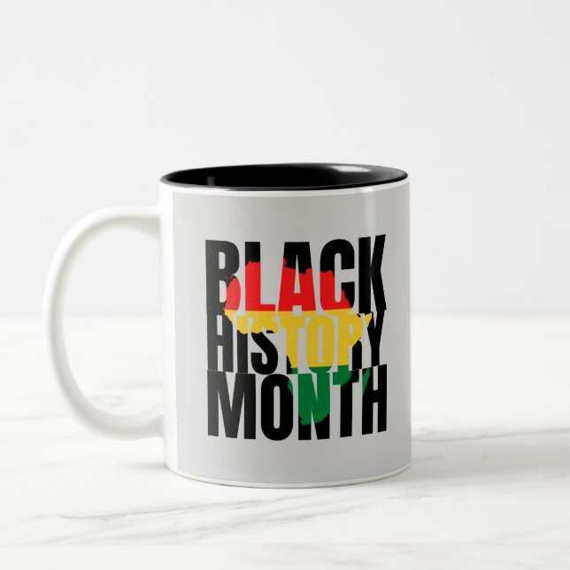 Black History Month Zweifarbige Tasse (Links)