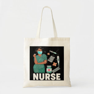 Black History Nurse African American Pride Afro Wo Tragetasche