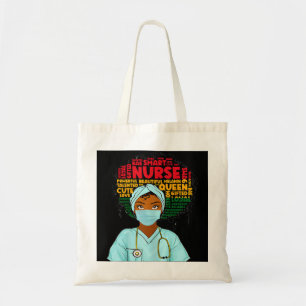 Black History Nurse African American Pride Afro Wo Tragetasche