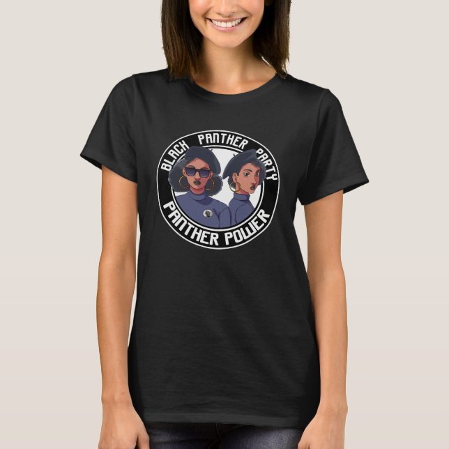 Black History Panther Party Afro American Oakland  T-Shirt (Vorderseite)