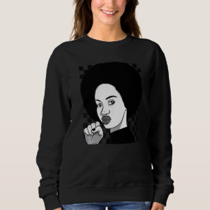 Black History Panther Party Afro Hair erhöht Faust Sweatshirt