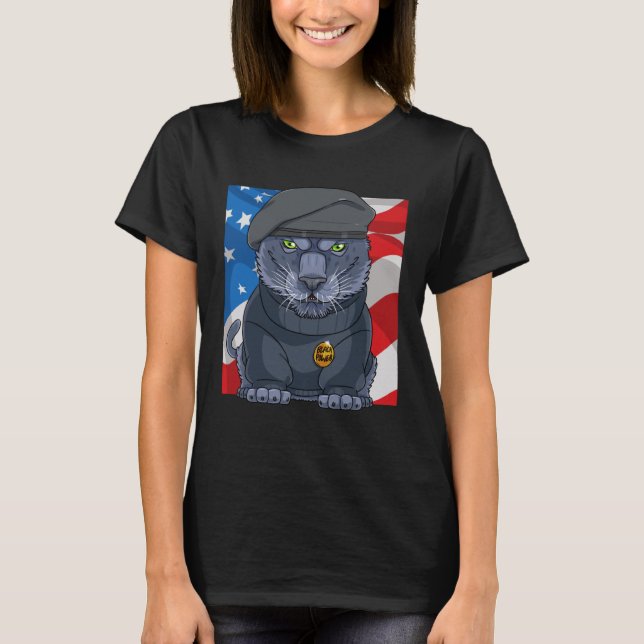 Black History Panther Party Patriotic African Amer T-Shirt (Vorderseite)