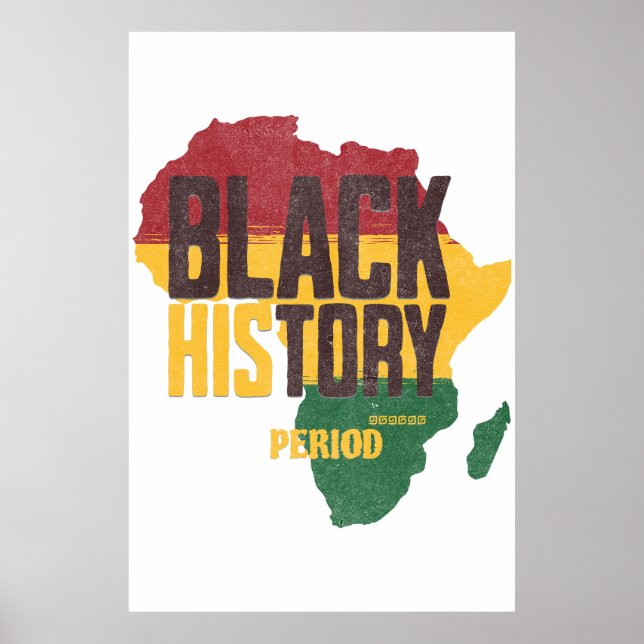 Black History Period Africa Map Teacher Legacy  Poster (Vorne)