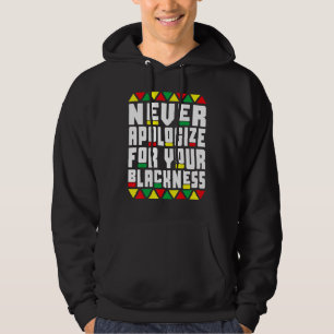 Black History Pjama Afro niemals entschuldigen für Hoodie