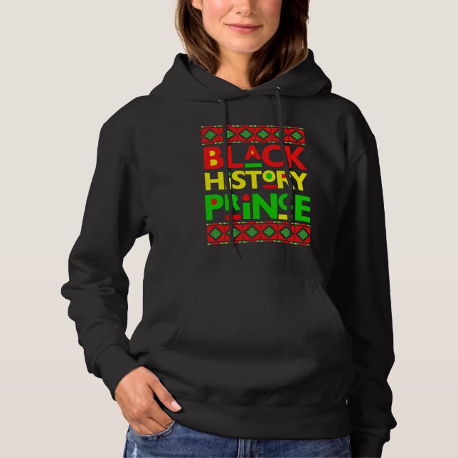 Black History Prince Melanin Boy Son Bruh Brown Sk Hoodie (Vorderseite)