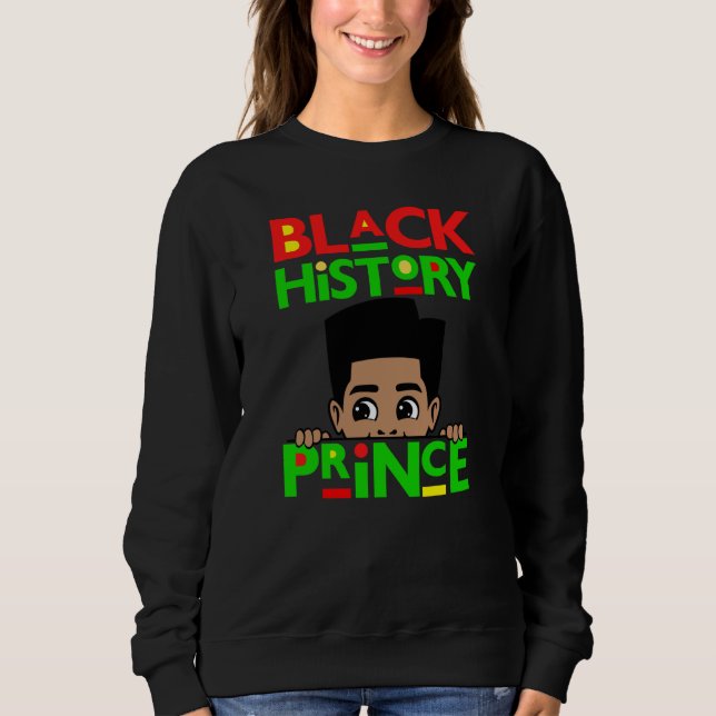 Black History Prince Melanin Boy Son Bruh Brown Sk Sweatshirt (Vorderseite)