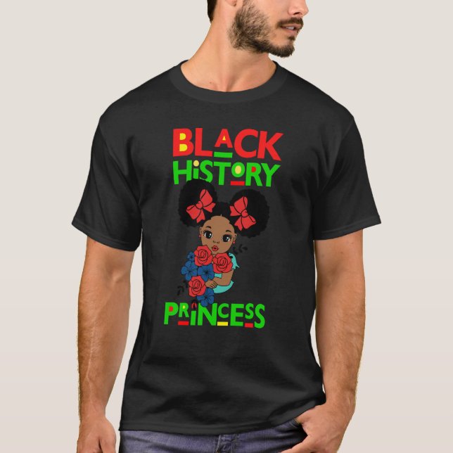 Black history princess black girl magic brown skin T-Shirt (Vorderseite)
