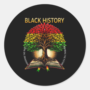 Black History Proud Black History Culture Teacher Runder Aufkleber