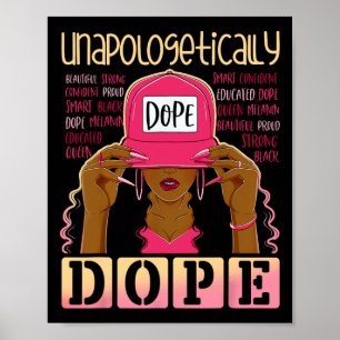 Black History Queen Afro unapologetisch Drogenmeer Poster