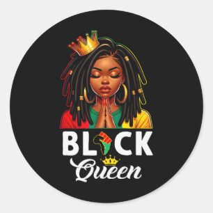 Black History Queen Black History Monte Women Afri Runder Aufkleber