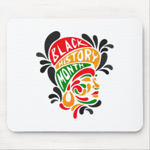 Black History Queen Melanin African American Histo Mousepad