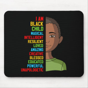 Black History S Kids Im Black Child Month Junge To Mousepad