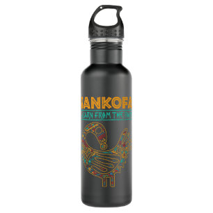Black History Sankofa African Bird Junenth Edelstahlflasche