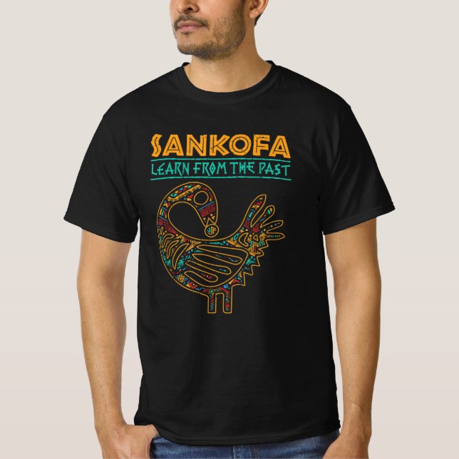 Black History Sankofa African Bird Junenth T-Shirt (Vorderseite)