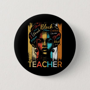 Black History Teacher Afrikanisch Amerikanisch Fra Button