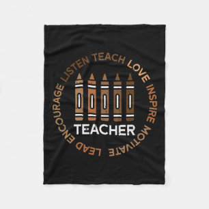 Black History Teacher Belehrung Liebe Afrikanische Fleecedecke