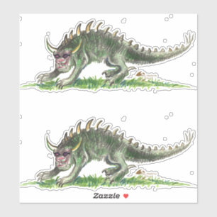 Black Hodag Monster Rheinlander Wisconsin Aufkleber