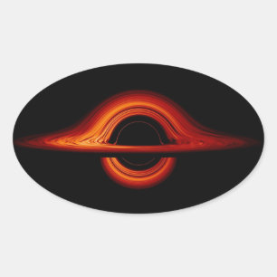 Black Hole Accretion Disk Ovaler Aufkleber