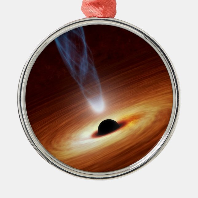 Black Hole Astronomie Weltraumkunst Ornament Aus Metall (Vorne)