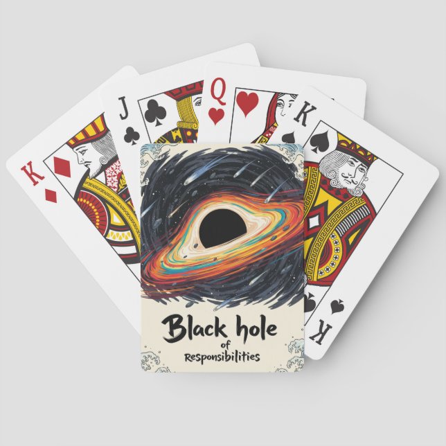 Black Hole of Responsibility - Funny Space Spielkarten (Rückseite)