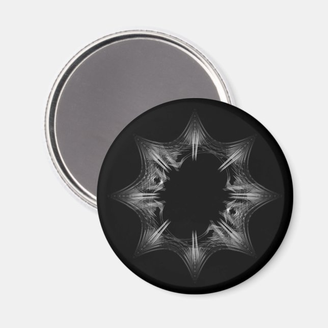 Black Hole Snowflake - Magnet (Vorderseite/Rückseite)