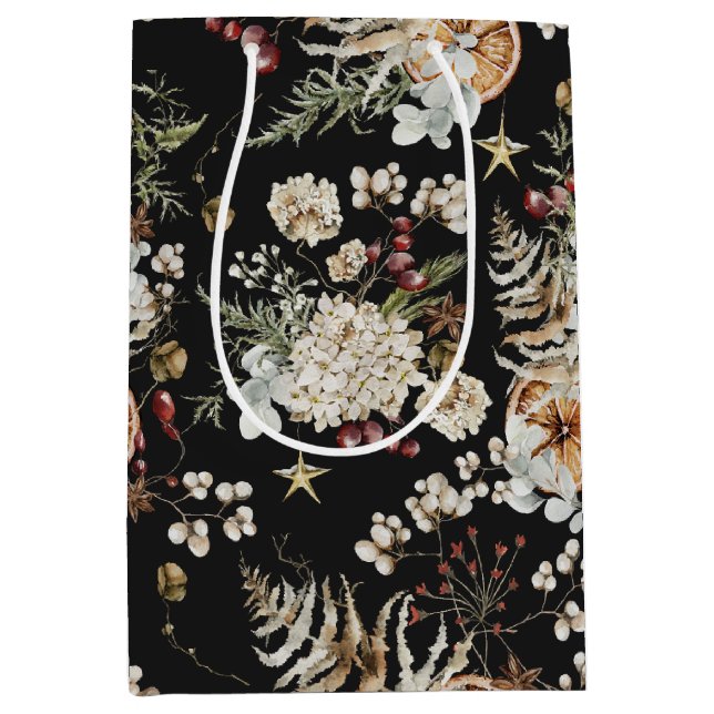 Black Holiday Geschenktasche Mittlere Geschenktüte (Vorderseite)