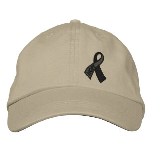 Black Hope Cancer Ribbon Awareness Bestickte Kappe